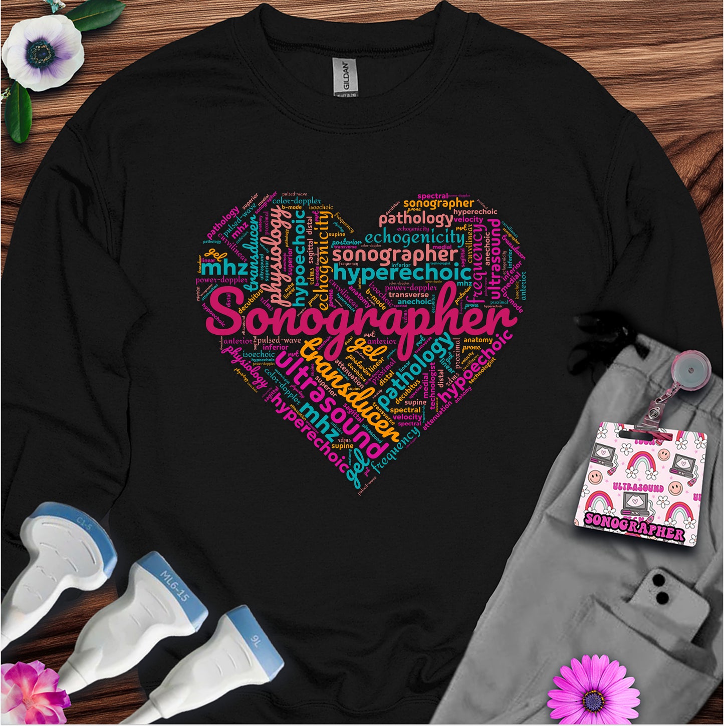 "Vibrant Sonographer Heart" Sweatshirt