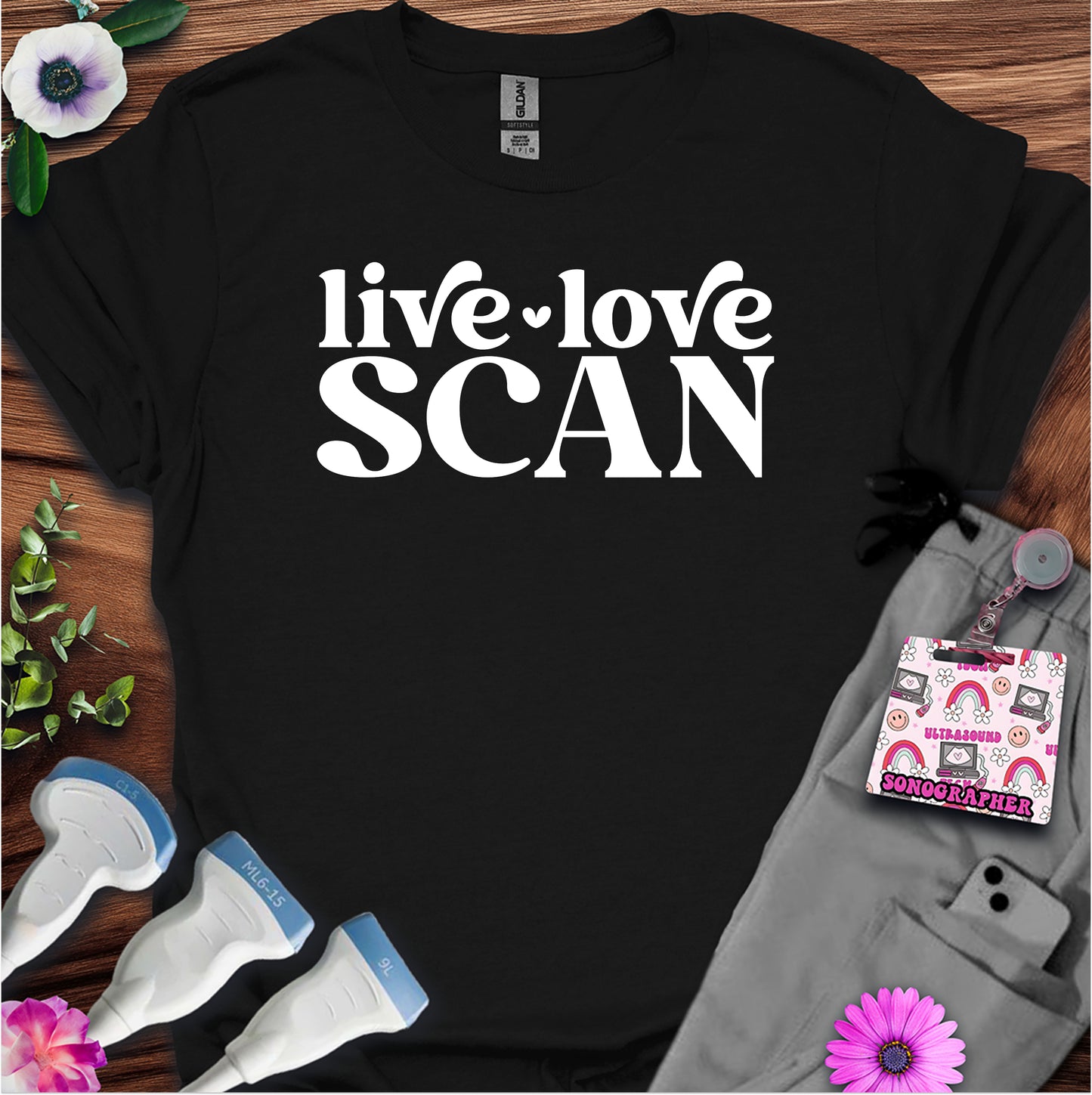 "Live, Love, Scan" T-shirt