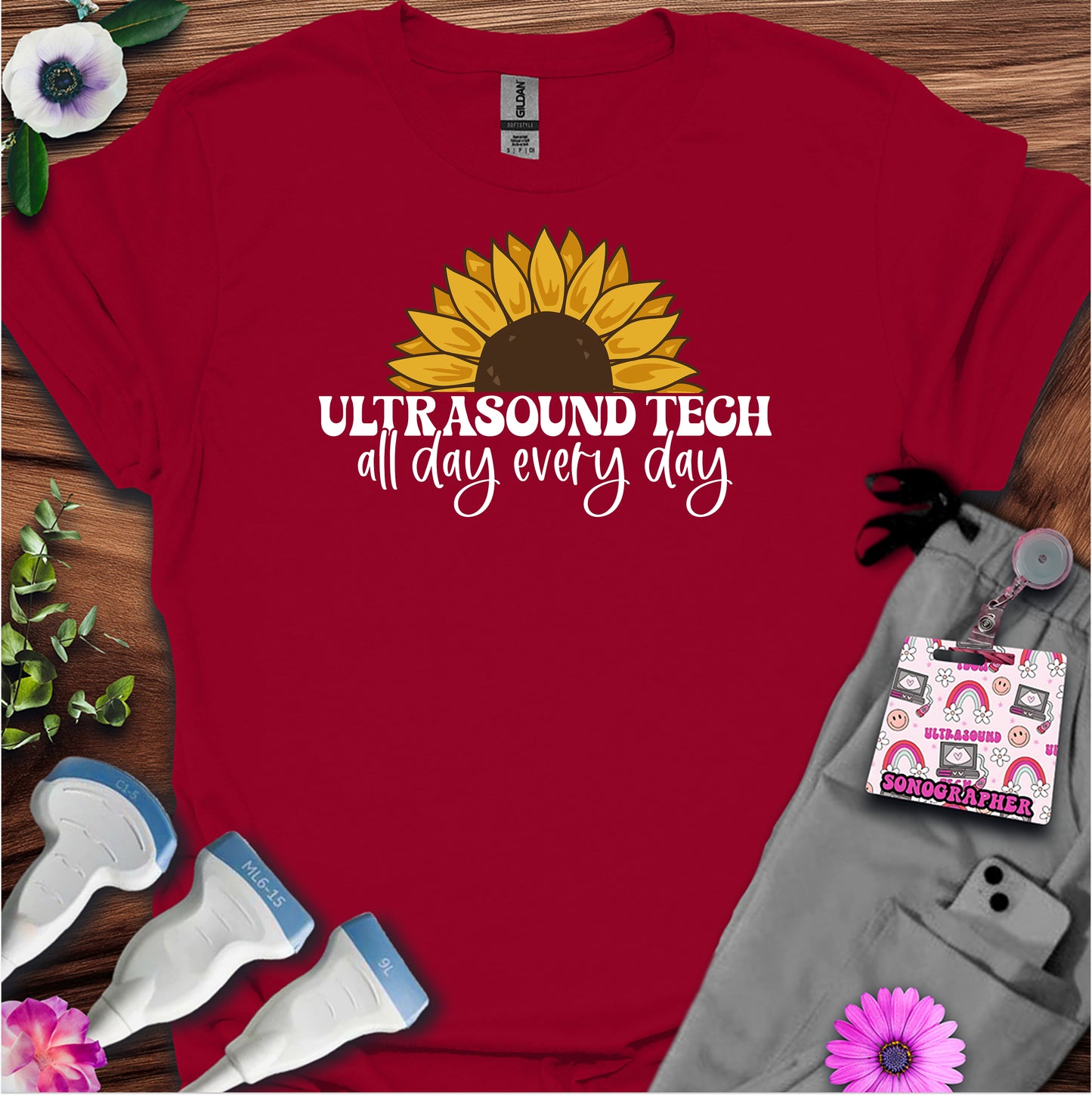 "Sunflower Ultrasound Tech" T-shirt