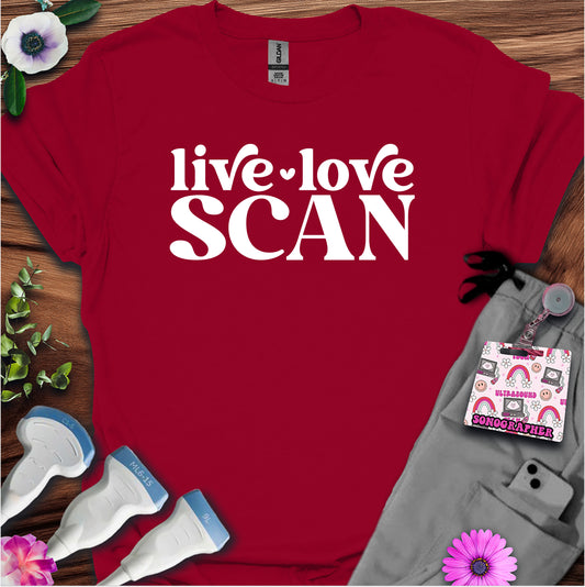 "Live, Love, Scan" T-shirt