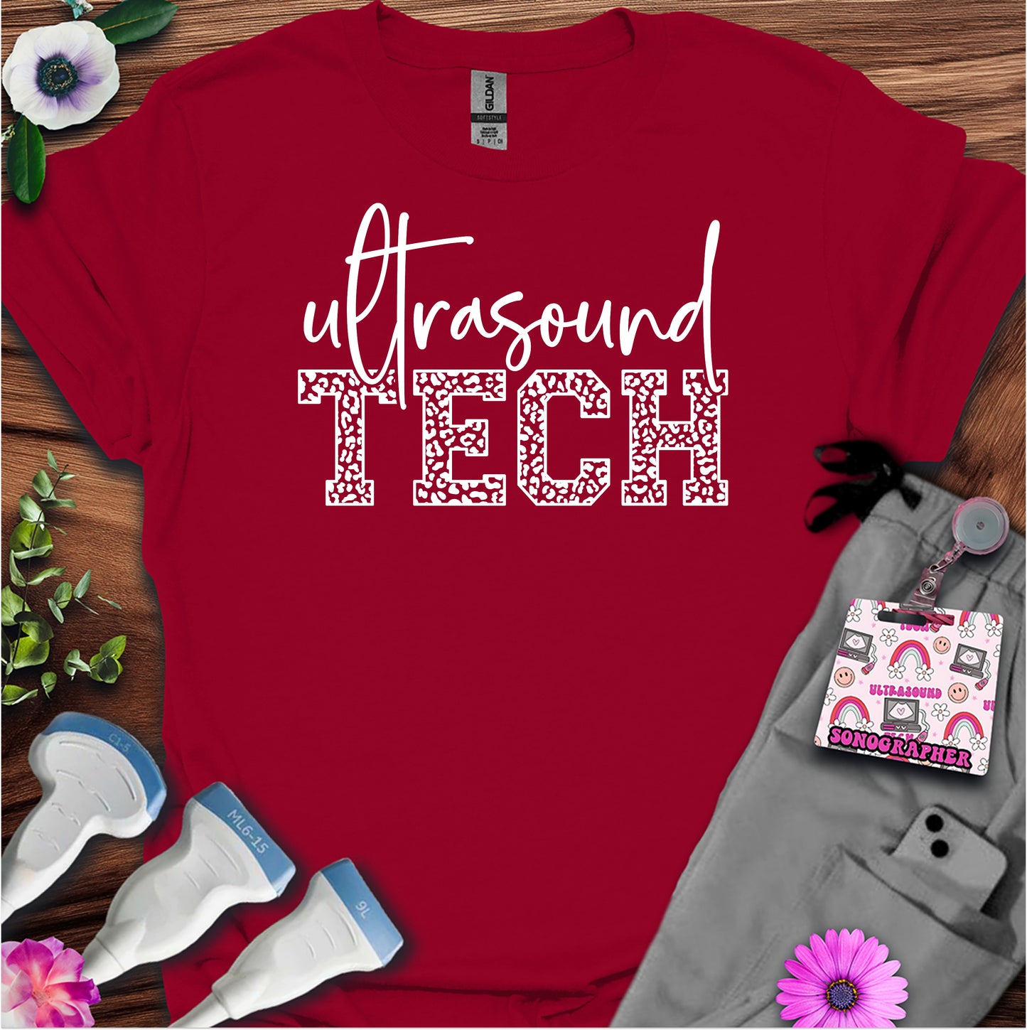 "Leopard Ultrasound Tech" T-shirt