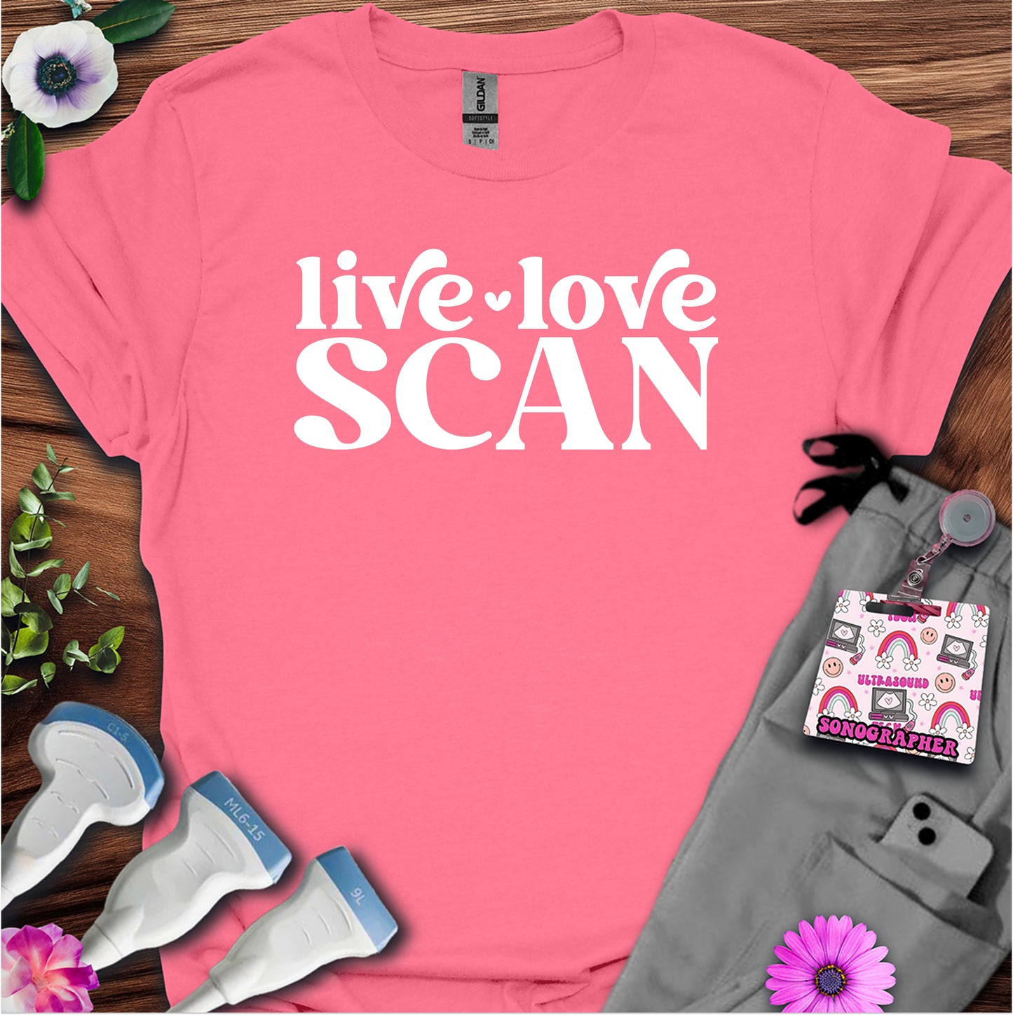 "Live, Love, Scan" T-shirt