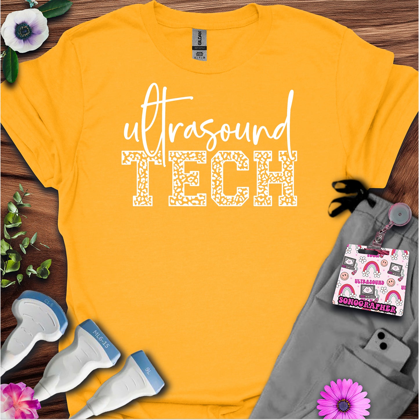 "Leopard Ultrasound Tech" T-shirt