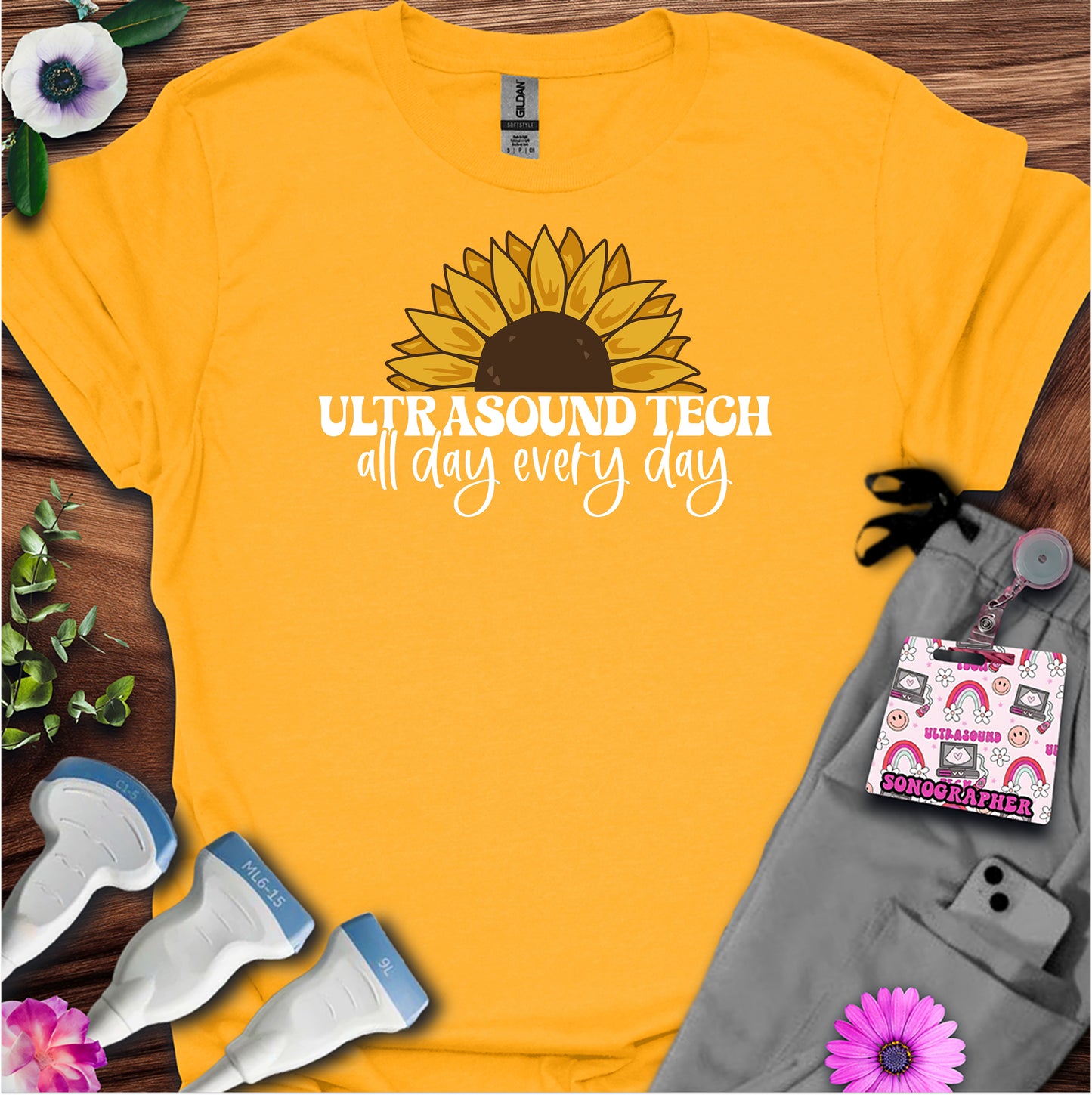 "Sunflower Ultrasound Tech" T-shirt