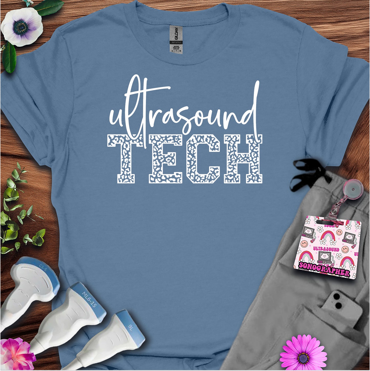 "Leopard Ultrasound Tech" T-shirt