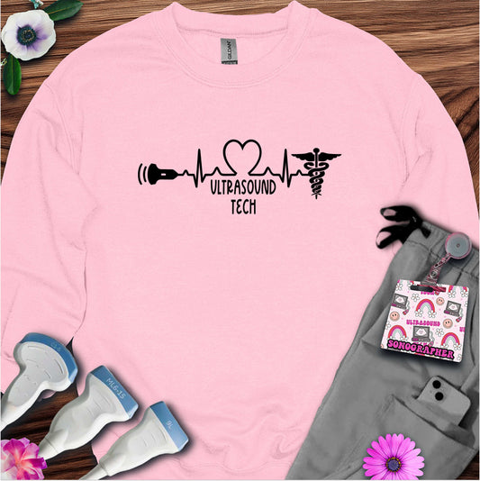"Ultrasound Tech Heartbeat" Sweatshirt