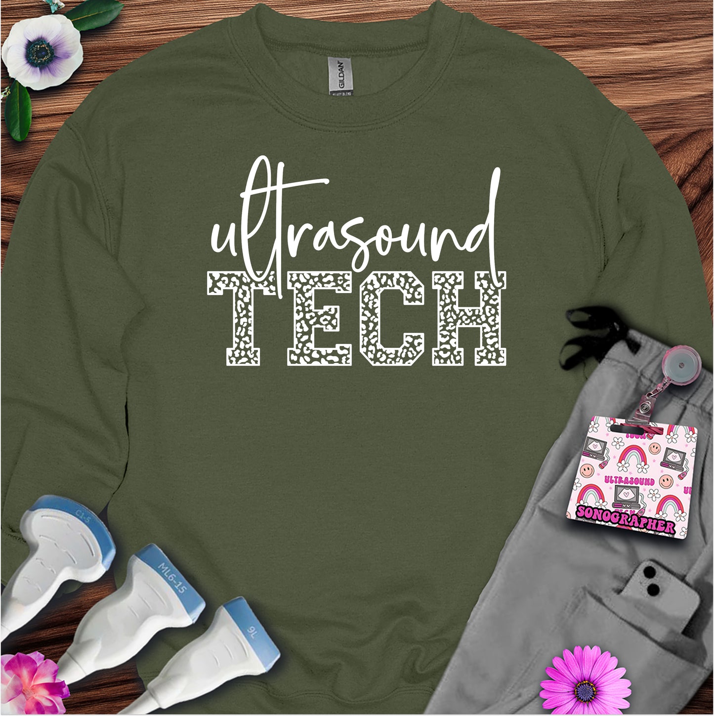"Leopard Ultrasound Tech" Sweatshirt