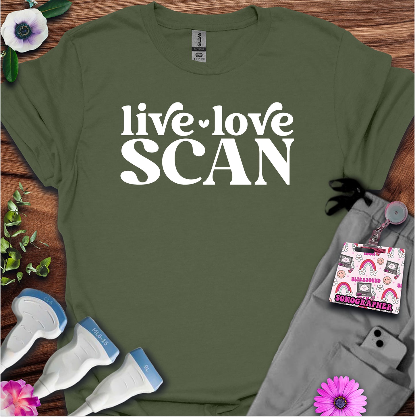 "Live, Love, Scan" T-shirt
