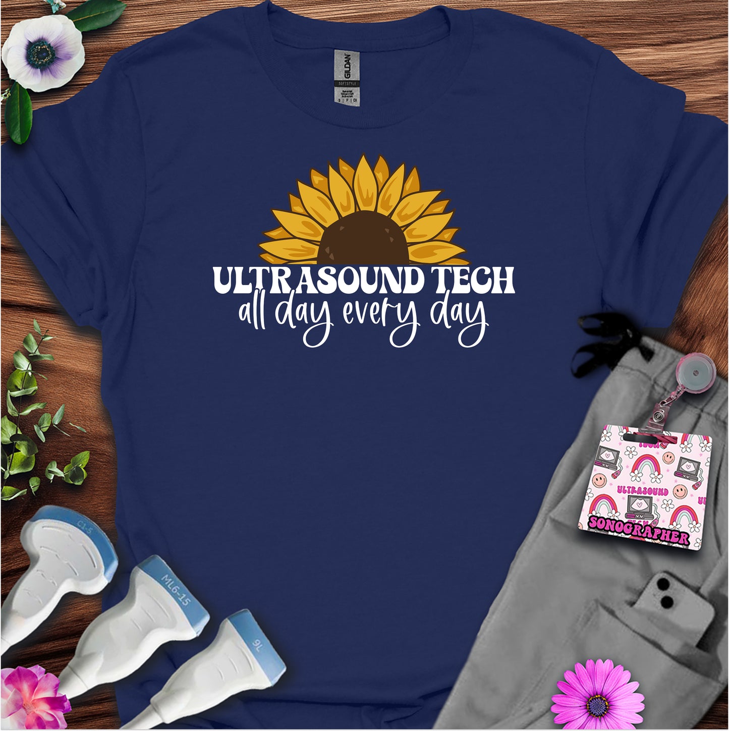 "Sunflower Ultrasound Tech" T-shirt