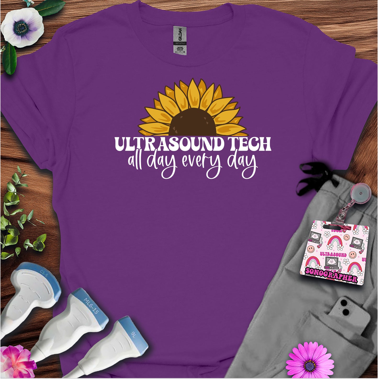 "Sunflower Ultrasound Tech" T-shirt