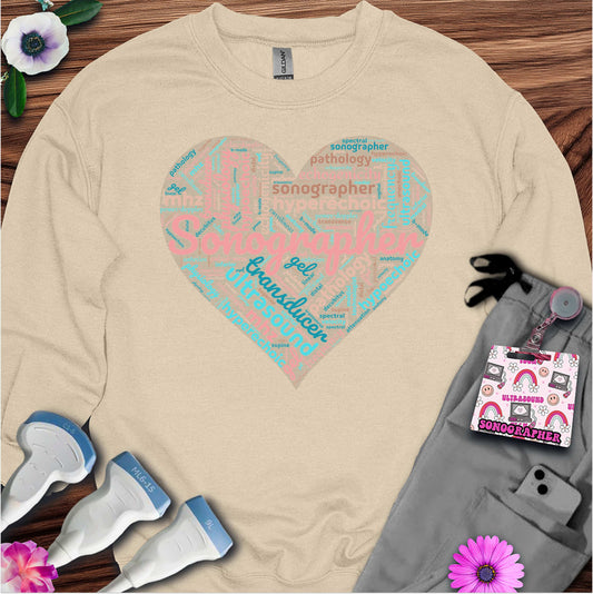 "Pastel Sonographer Heart" Sweatshirt