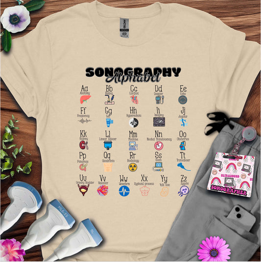 "Sonography Alphabet" T-Shirt