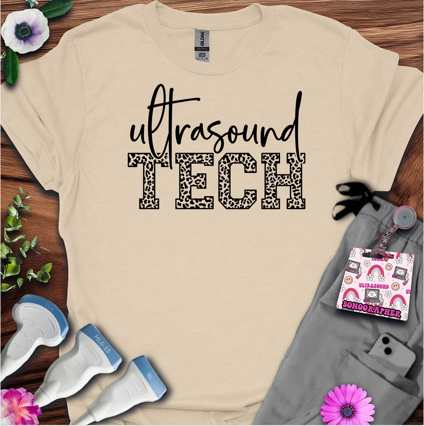 "Leopard Ultrasound Tech" T-shirt