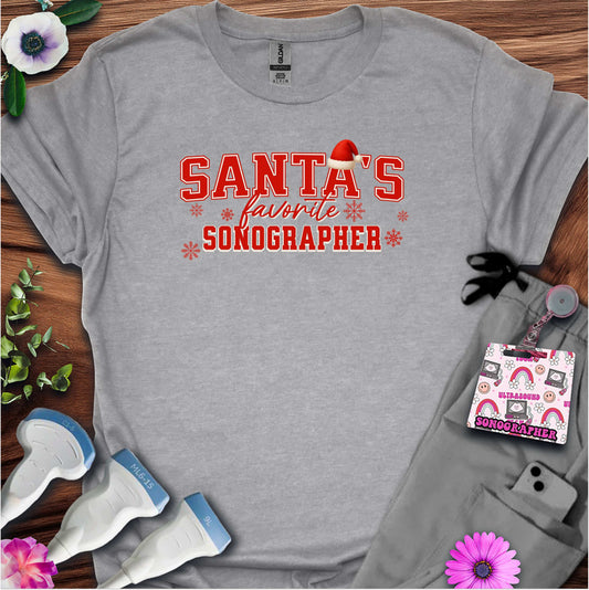 "Santa's Favorite Sonographer" T-shirt