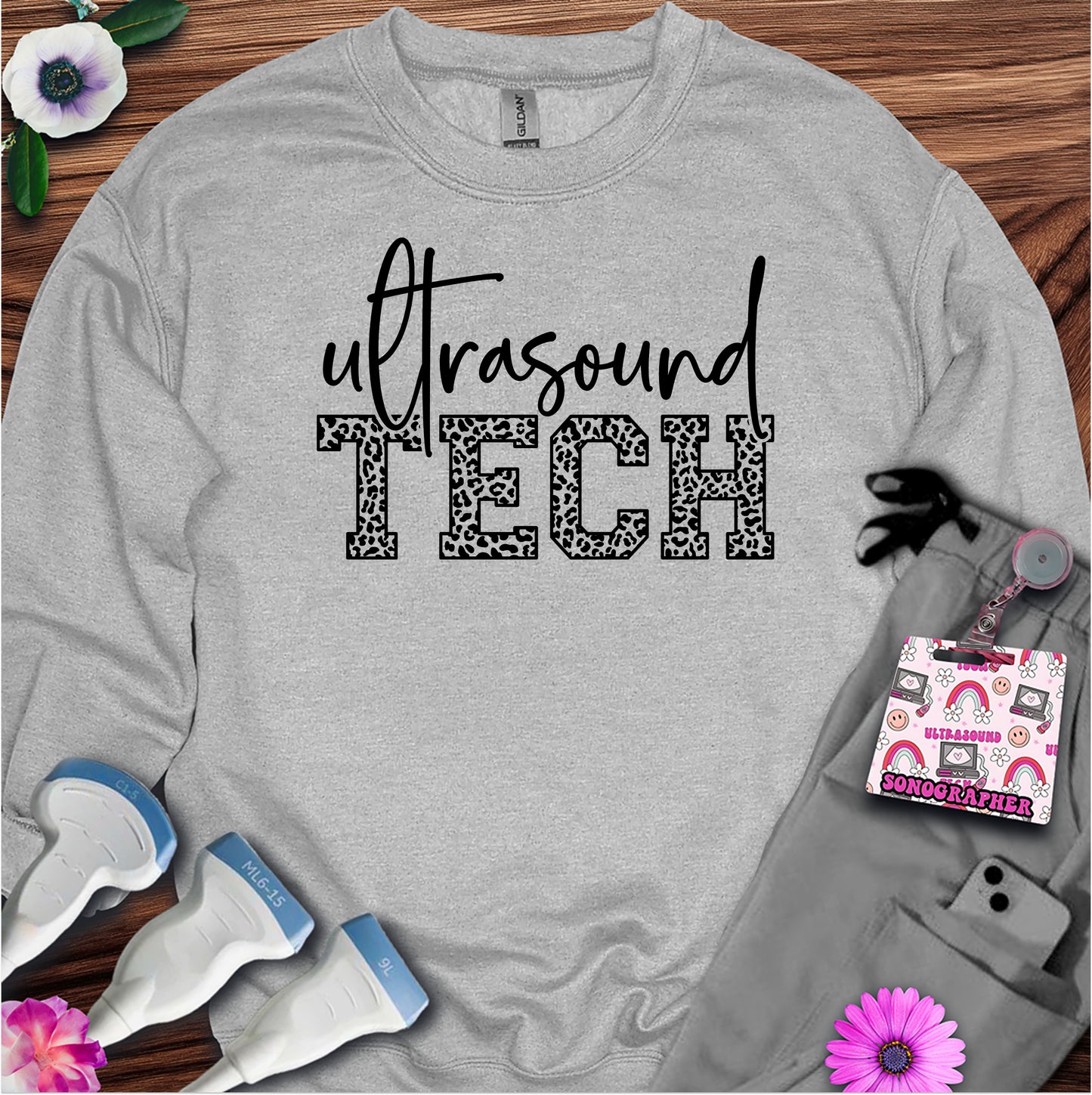 "Leopard Ultrasound Tech" Sweatshirt