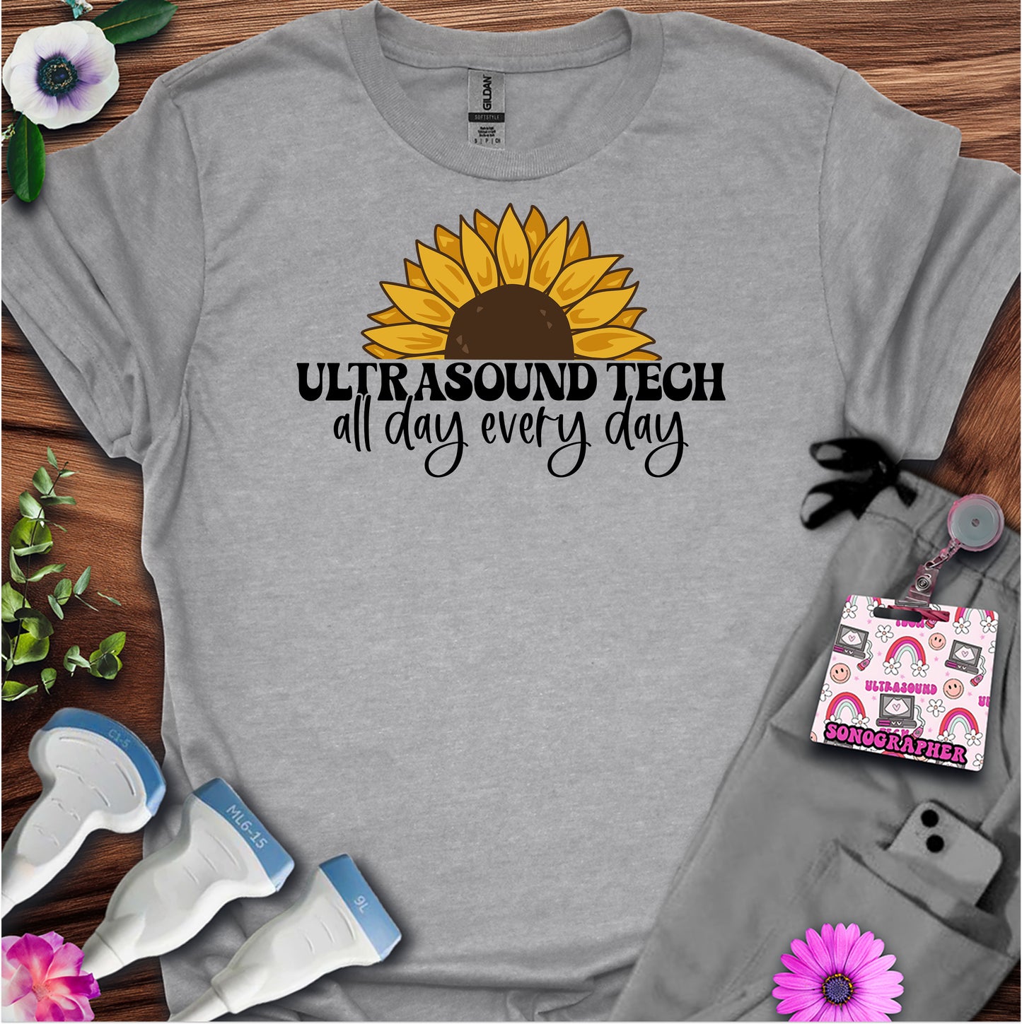 "Sunflower Ultrasound Tech" T-shirt