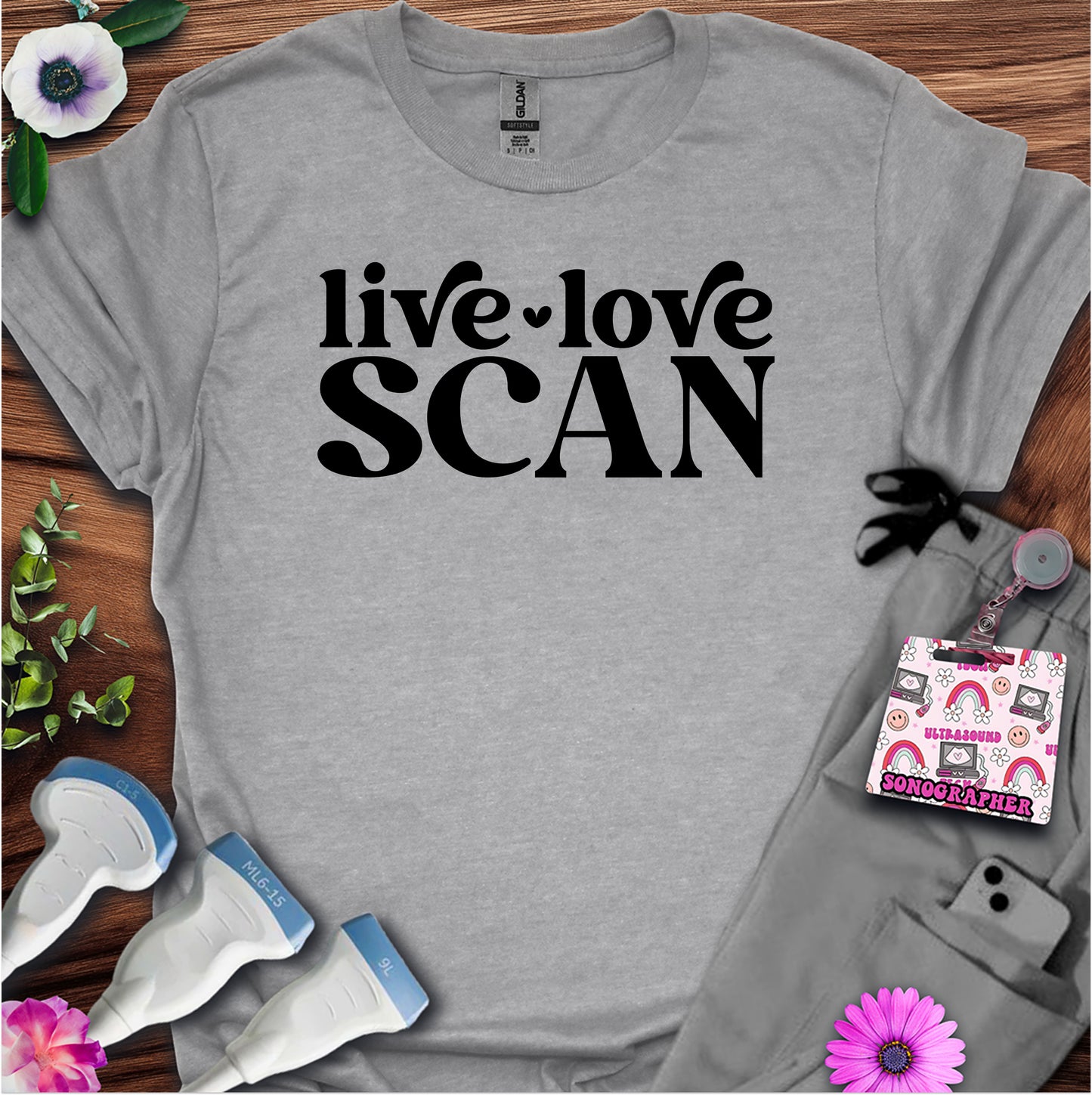 "Live, Love, Scan" T-shirt