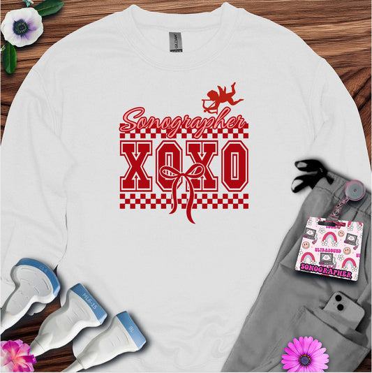 XOXO Sonography Sweatshirt — Ultrasound Tech Valentine's Day Sweatshirt