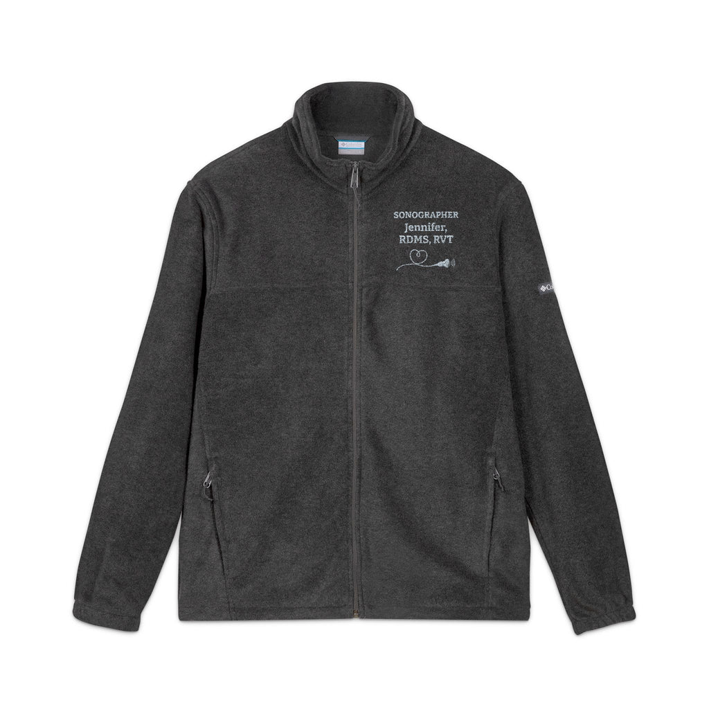Personalized Sonography Embroidered Columbia Fleece Jacket