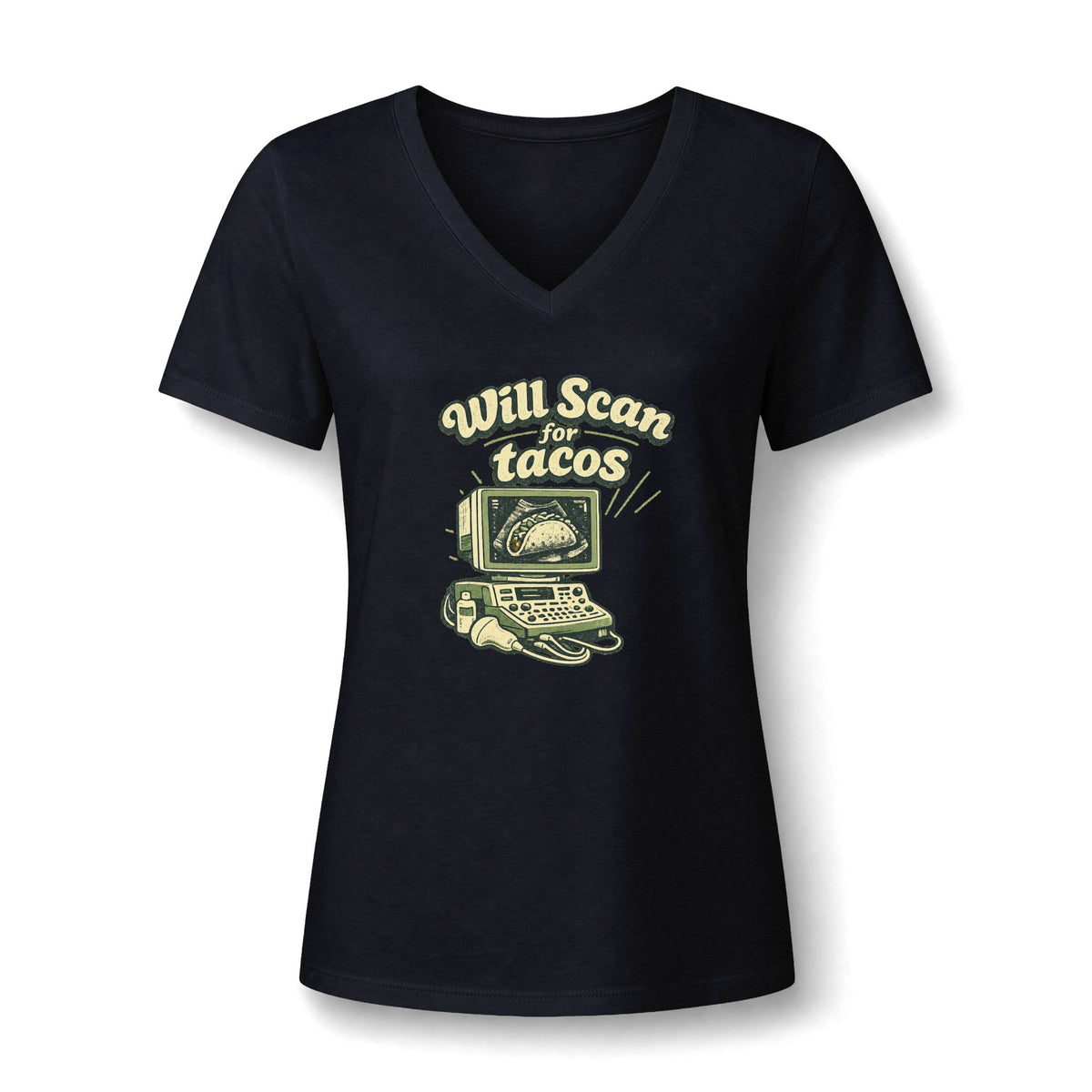 Will Scan for Tacos  - V-Neck Tee