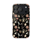 Black Floral Ultrasound Tech iPhone Case — iPhone 11-17