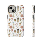 White Floral Ultrasound Tech iPhone Case — iPhone 11-17