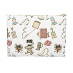 White Floral Ultrasound Tech Accessory Pouch - Makeup Bag, Pencil Pouch