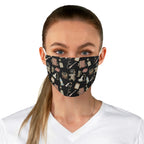 Black Floral Ultrasound Tech Fabric Face Mask