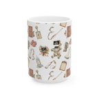 Floral Ultrasound Tech Ceramic Coffee Cup