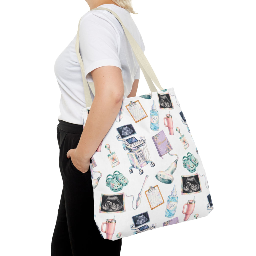 Watercolor Ultrasound Tech Tote Bag