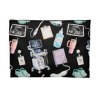 Watercolor Ultrasound Tech Accessory Pouch - Makeup Bag, Pencil Pouch
