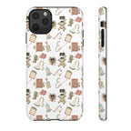 White Floral Ultrasound Tech iPhone Case — iPhone 11-17