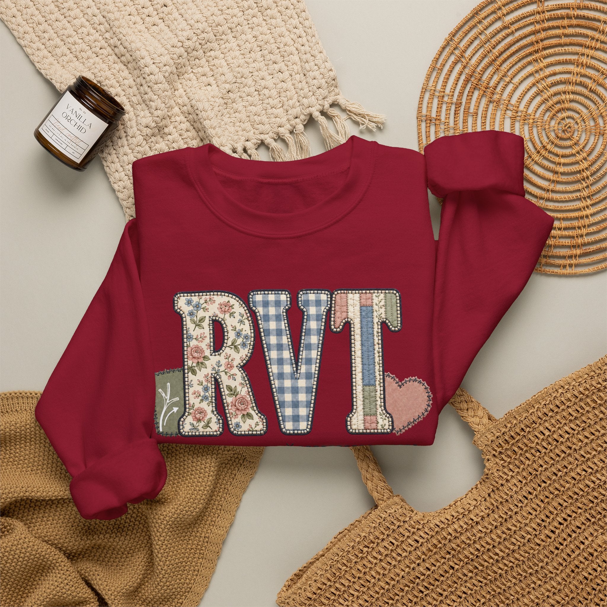 RVT Faux Patchwork Sweatshirt