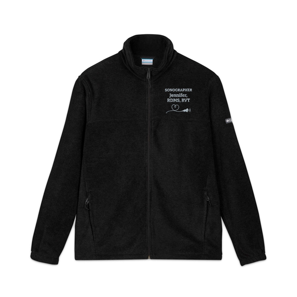 Personalized Sonography Embroidered Columbia Fleece Jacket