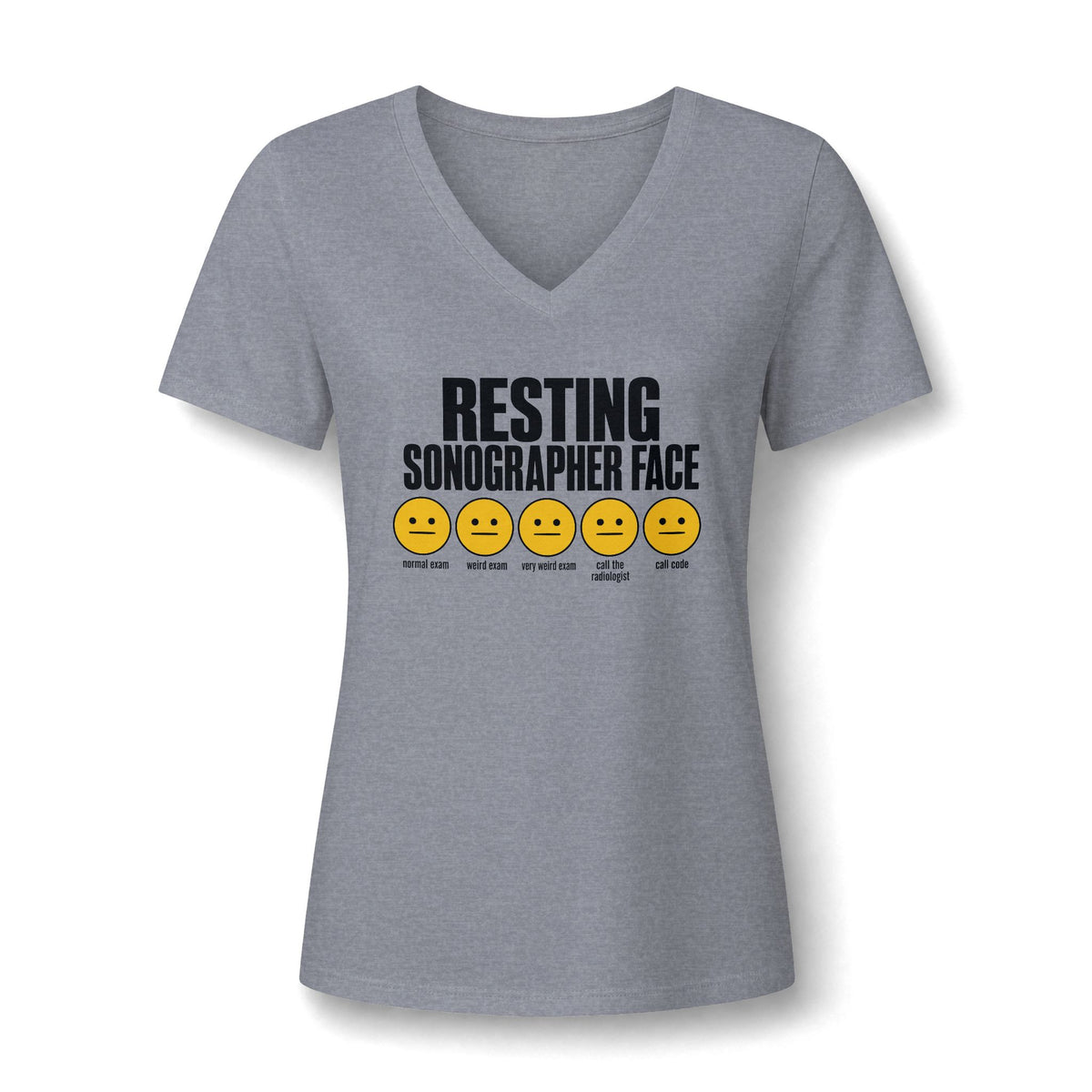 Resting Sonographer Face, Weird exam - V-Neck Tee