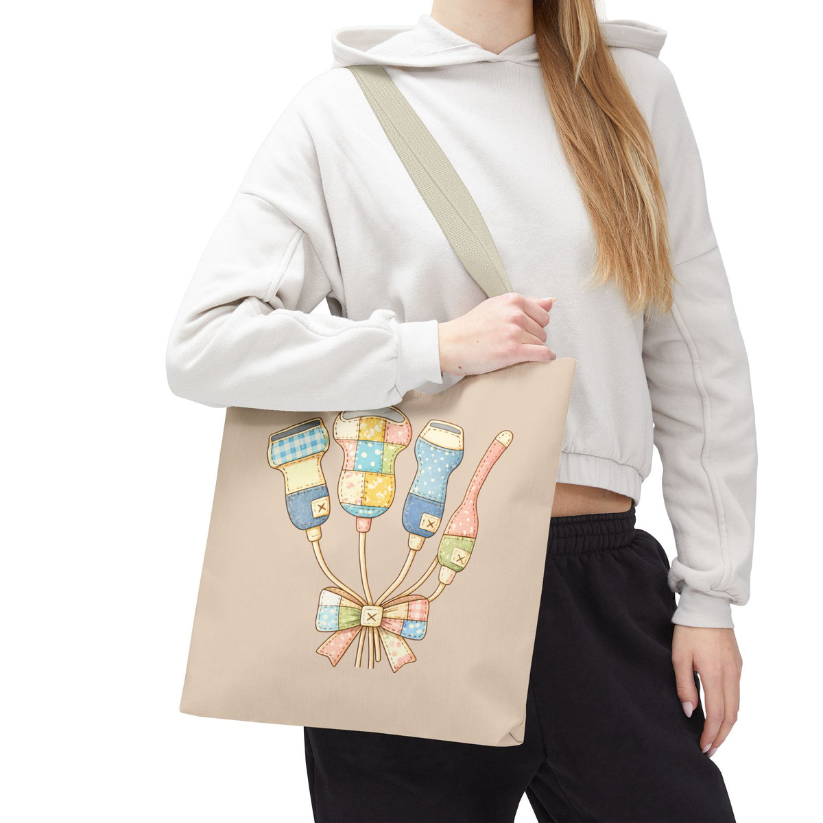 Patchwork Ultrasound Probe Bouquet Tote Bag