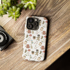 White Floral Ultrasound Tech iPhone Case — iPhone 11-17