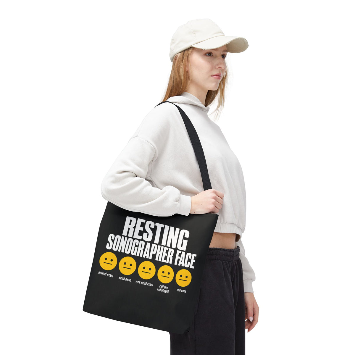 Resting Sonographer Face Tote Bag