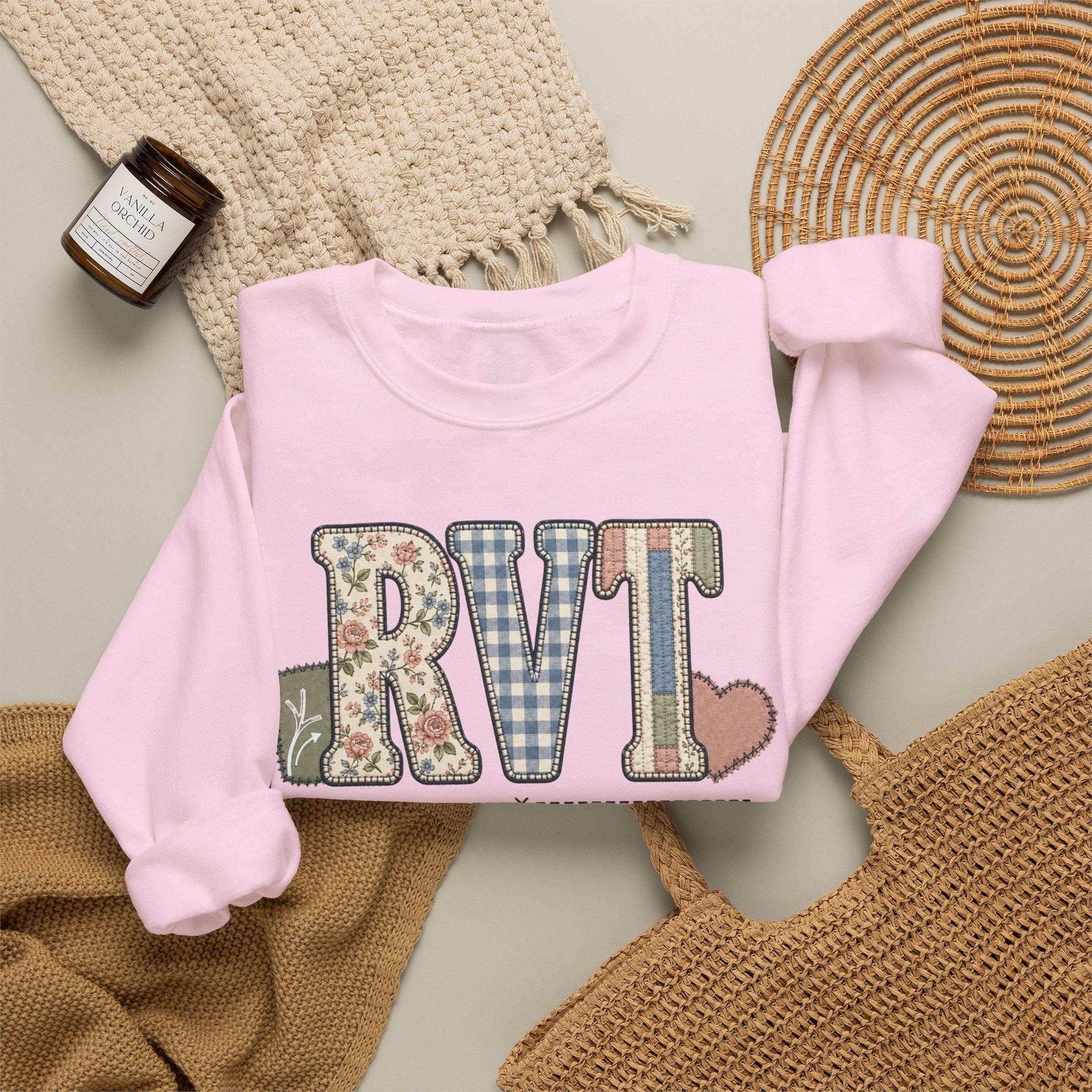 RVT Faux Patchwork Sweatshirt