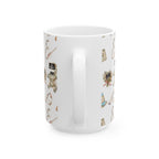 Floral Ultrasound Tech Ceramic Coffee Cup