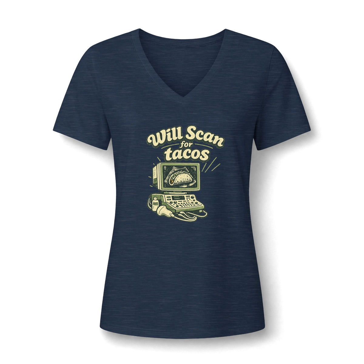 Will Scan for Tacos  - V-Neck Tee