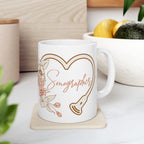 Floral Sonographer Heart - Coffee Cup