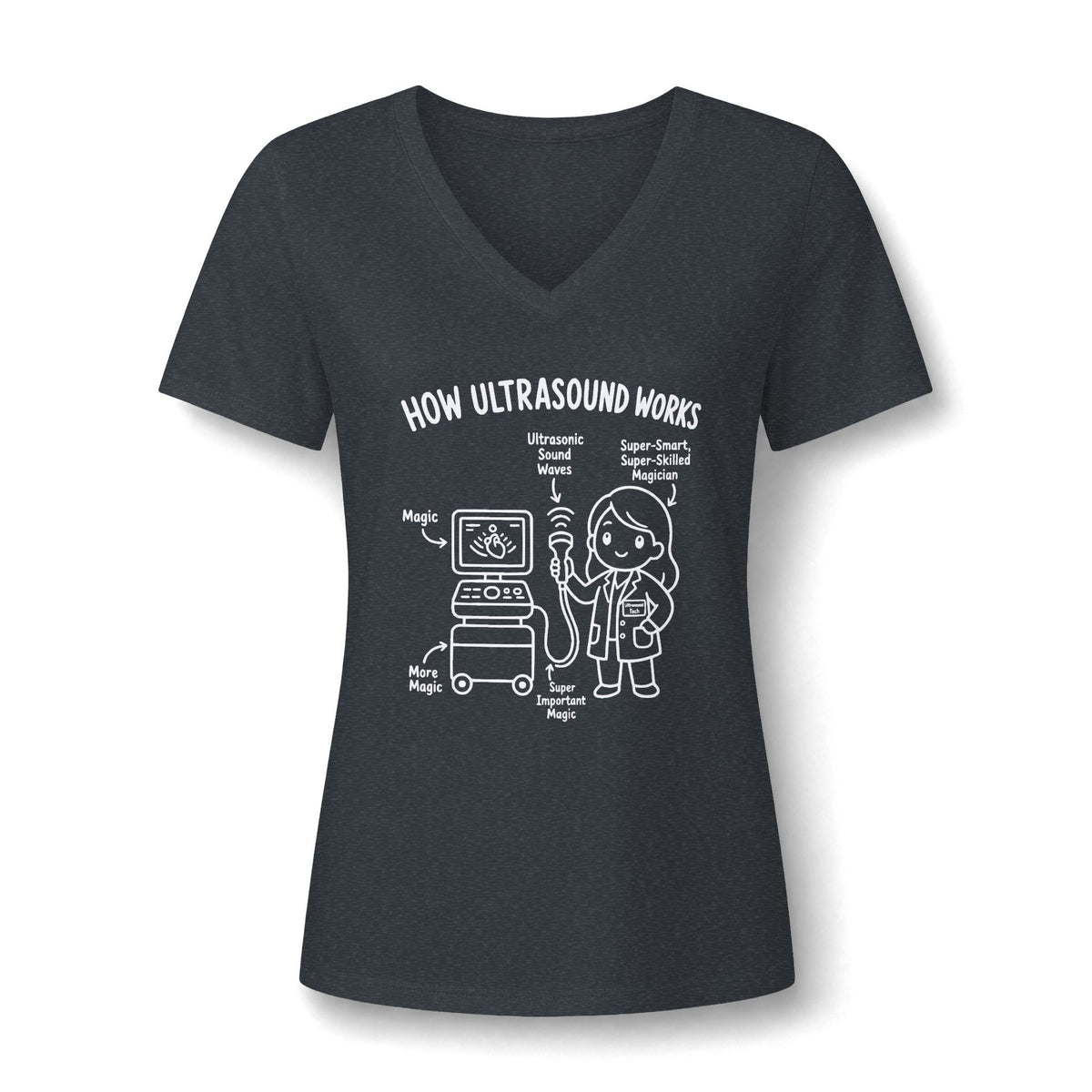 How Ultrasound Works  - V-Neck Tee