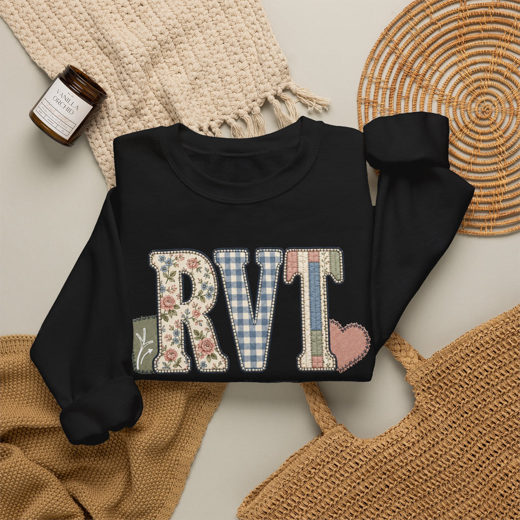 RVT Faux Patchwork Sweatshirt