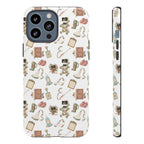 White Floral Ultrasound Tech iPhone Case — iPhone 11-17