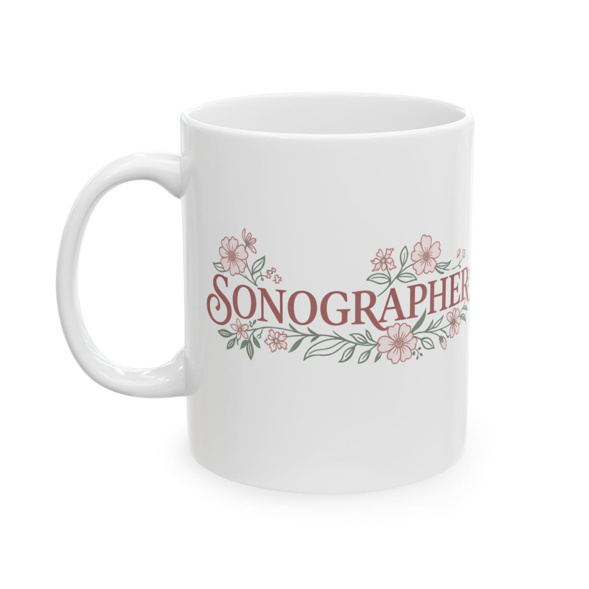 Pastel Floral Sonographer - Coffee Cup