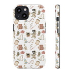 White Floral Ultrasound Tech iPhone Case — iPhone 11-17