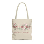 Personalized Pastel Floral Sonographer Tote Bag