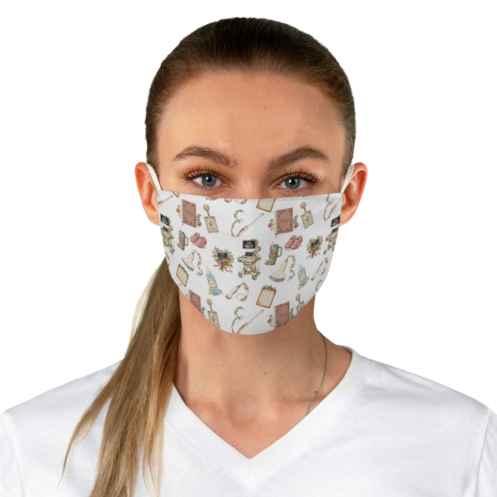 Floral Ultrasound Tech Fabric Face Mask
