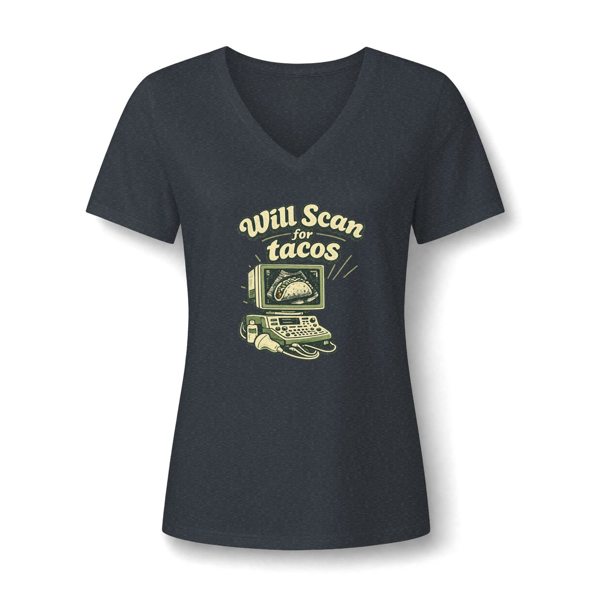 Will Scan for Tacos  - V-Neck Tee